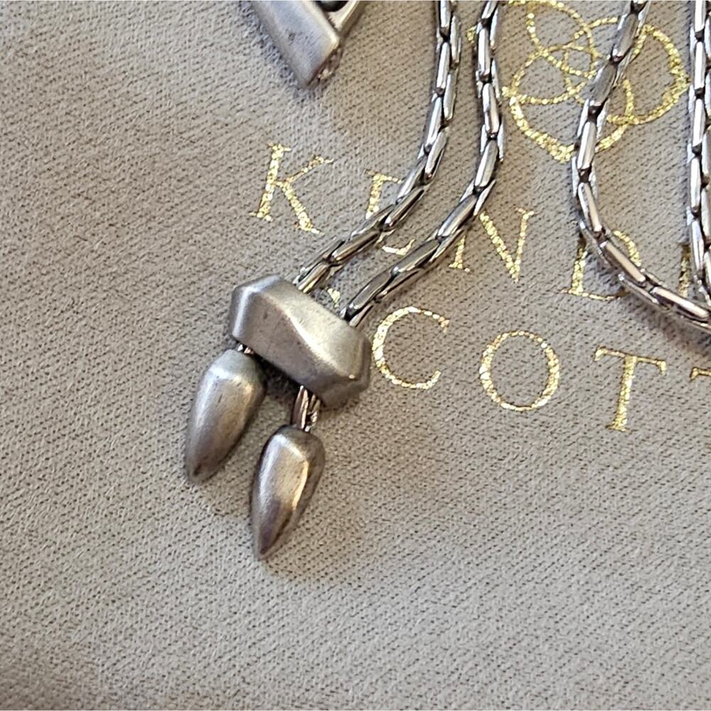 Kendra Scott Milla Blue Lapis? And Silver Plated Adjustable Necklace - Picture 8 of 9